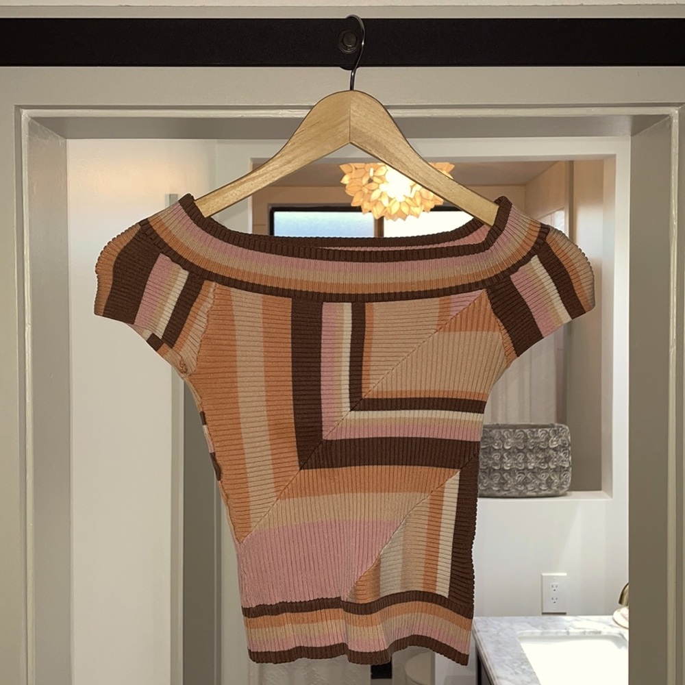 Retro BEBE off the shoulder top